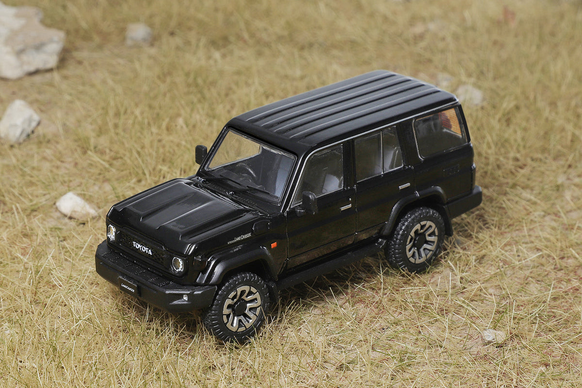 GCD Toyota Land Cruiser (J76) RHD Black 1:64 Diecast Model Car KS-081-455 | Premium Full Metal Collectible SUV