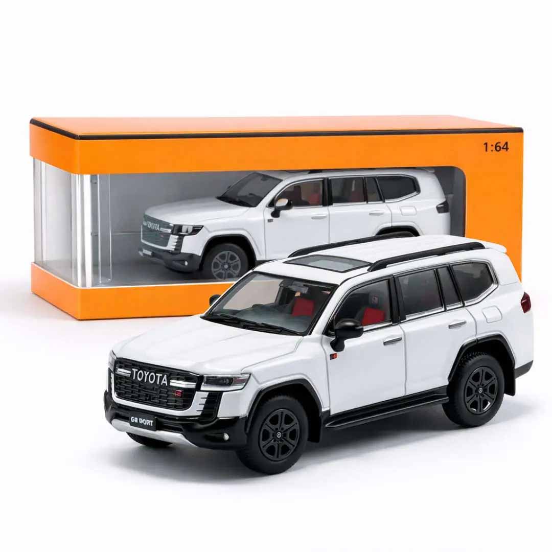 GCD 1:64 Toyota Land Cruiser 300 White Die-Cast Model SUV | Premium Collectible Miniature (No. 157)