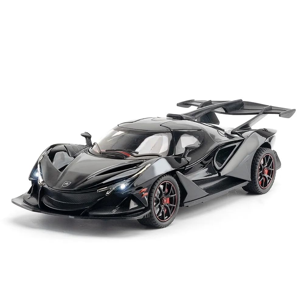 Joy Junction Apollo IE Smoke 1:24 Scale Die-Cast Hypercar Model with Sound & Light – Pull Back Metal Sports Car Toy for Collectors