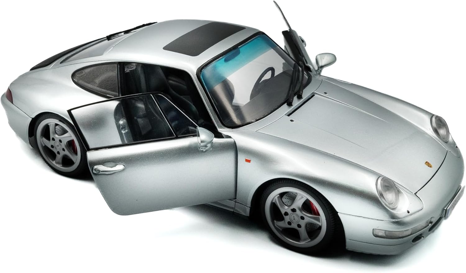 Solido 1:18 Porsche 911 (993) 4S Die-Cast Model Car – Silver Collector Scale Classic Sports Car