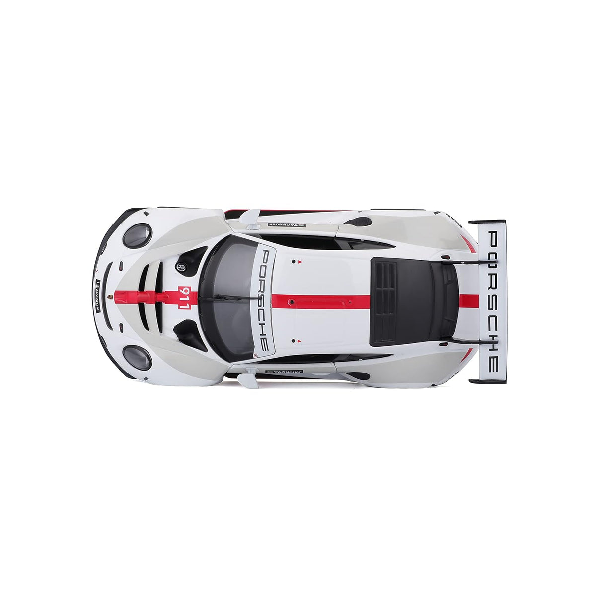 Bburago Porsche 911 RSR #911 1:24 Die-Cast Model Car | White Racing Edition | Premium Collectible