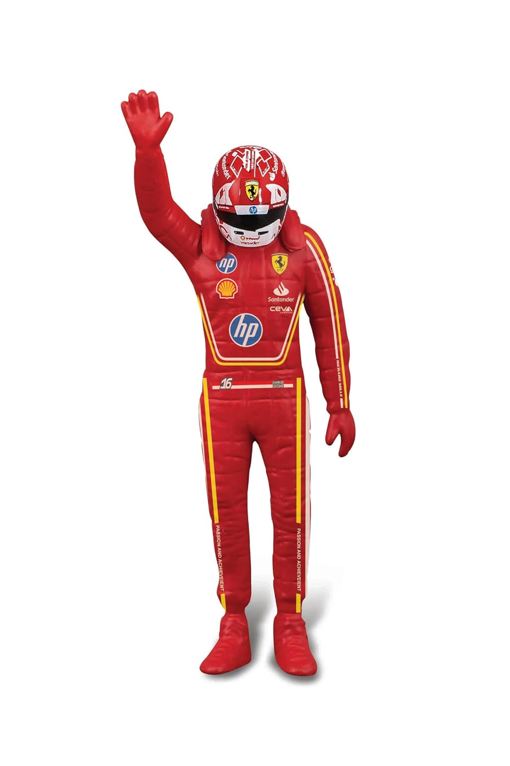 Bburago 1:24 Scuderia Ferrari SF-24 Formula 1 Race Car with Charles Leclerc Driver Figure (2024) Diecast Model | Official Ferrari Licensed Collectible