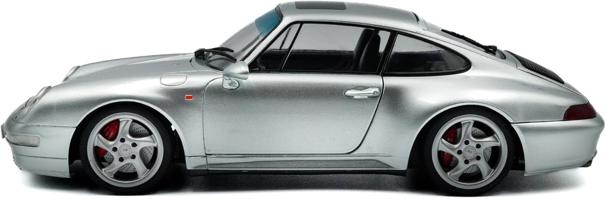 Solido 1:18 Porsche 911 (993) 4S Die-Cast Model Car – Silver Collector Scale Classic Sports Car