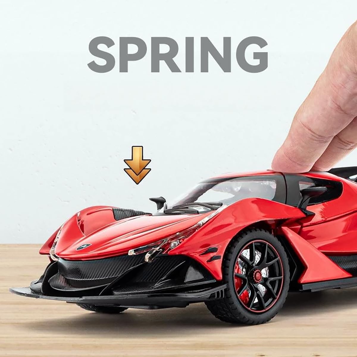 Joy Junction Apollo IE Smoke 1:24 Scale Die-Cast Hypercar Model with Sound & Light – Pull Back Metal Sports Car Toy for Collectors