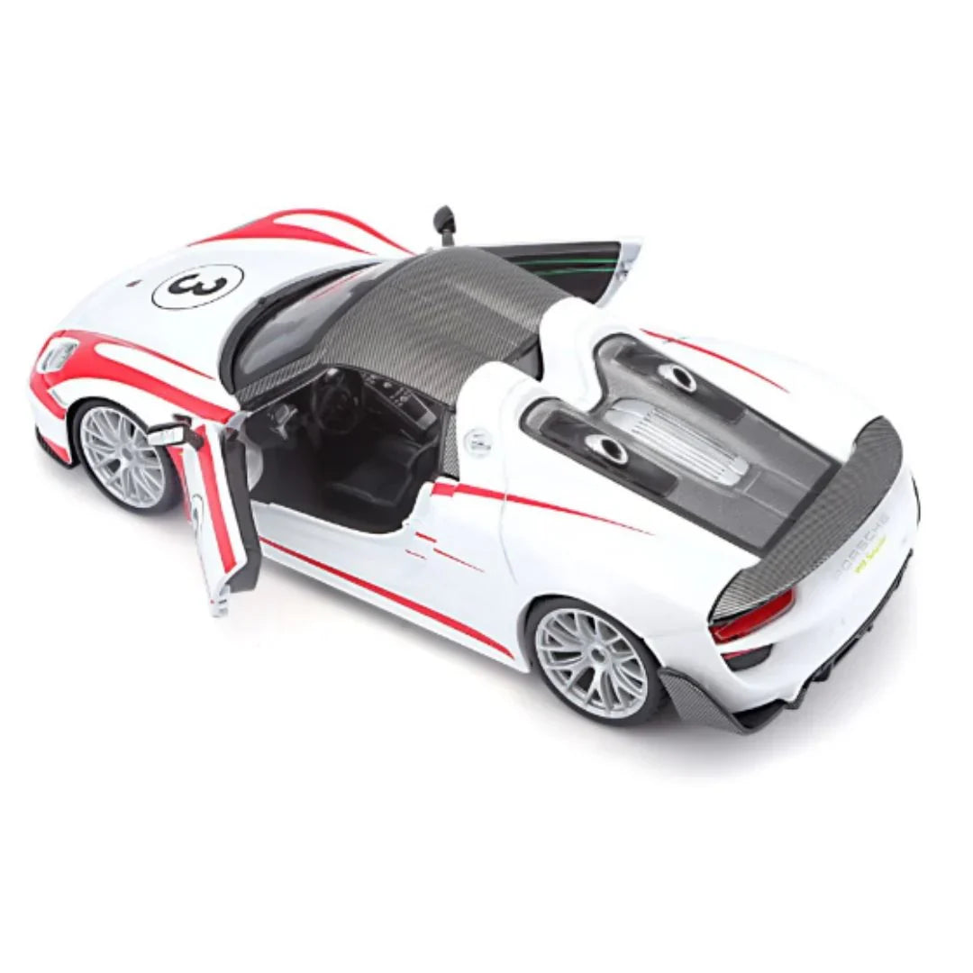 Bburago 1:24 W/B Race Porsche 918 Weissach Car Toy
