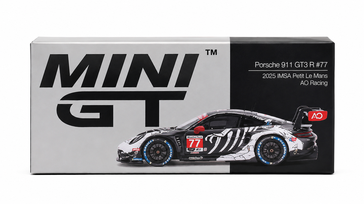 MINI GT 1:64 4-Car Die-Cast Model Set – Porsche 911 GT3 R Skeleton Rexy, Mazda AZ-1 LB40 PILOT, Lancia Stratos HF #4 & Honda Civic Type R HRC Pace Car