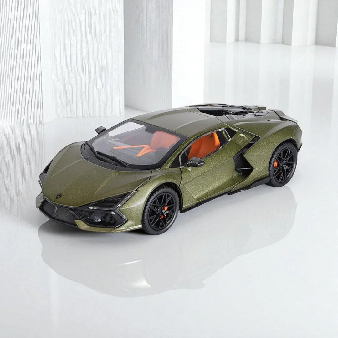 JOY JUNCTION 1:24 Lamborghini Diecast Car Model -Olive Green with openable door, pull back action light and sound (JJ263)