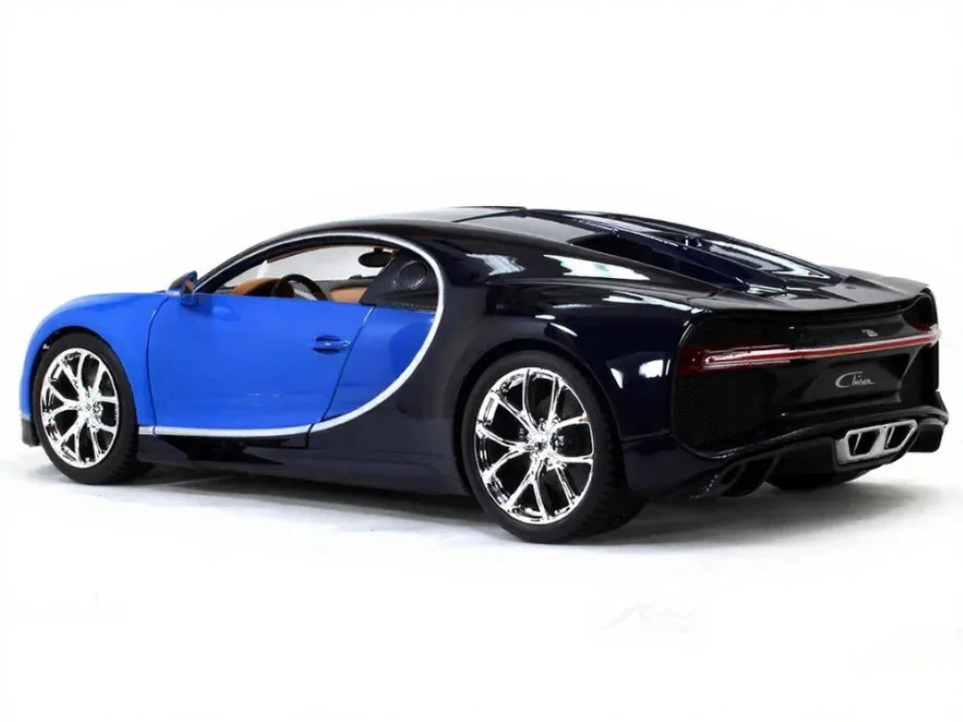 Welly 1:24 Bugatti Chiron Die-Cast Model – Blue | Openable Doors (24077)
