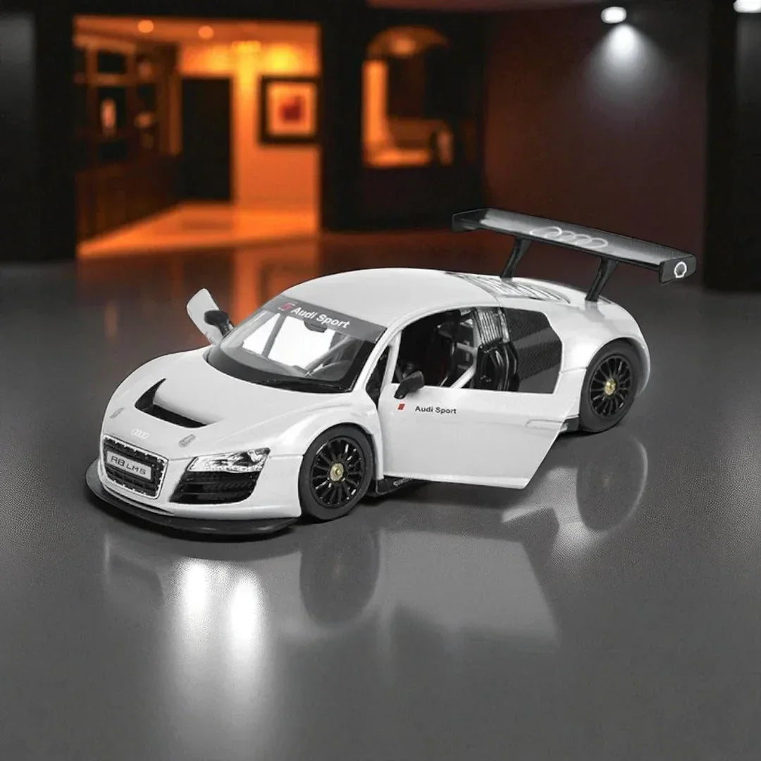 Rastar 1:24 Audi R8 LMS Die-Cast Model – White | Openable Doors (56100)