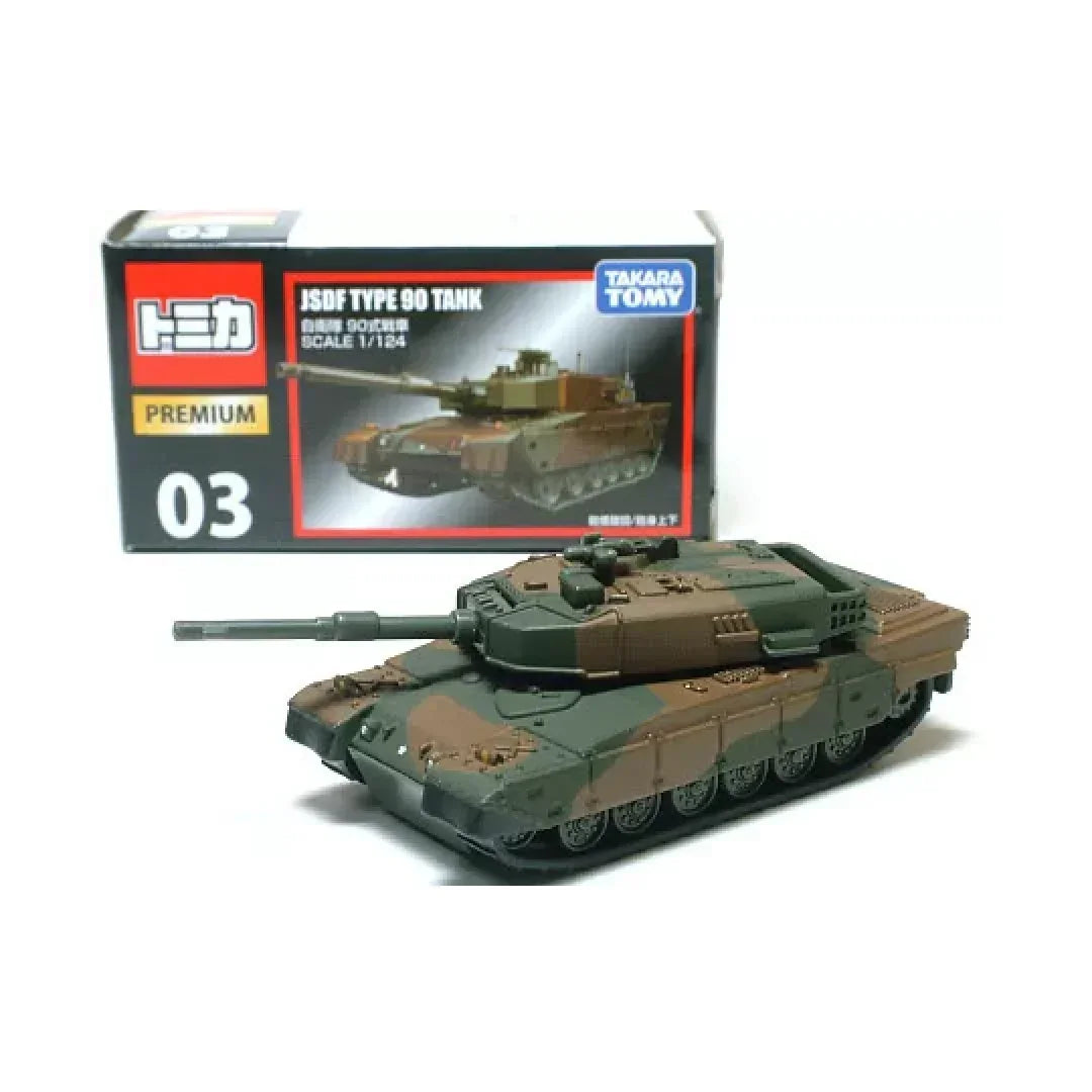 TOMICA PREMIUM 03 JSDF Type 90 Tank - TAKARA TOMY -Diecast Scale Model Car 1/124