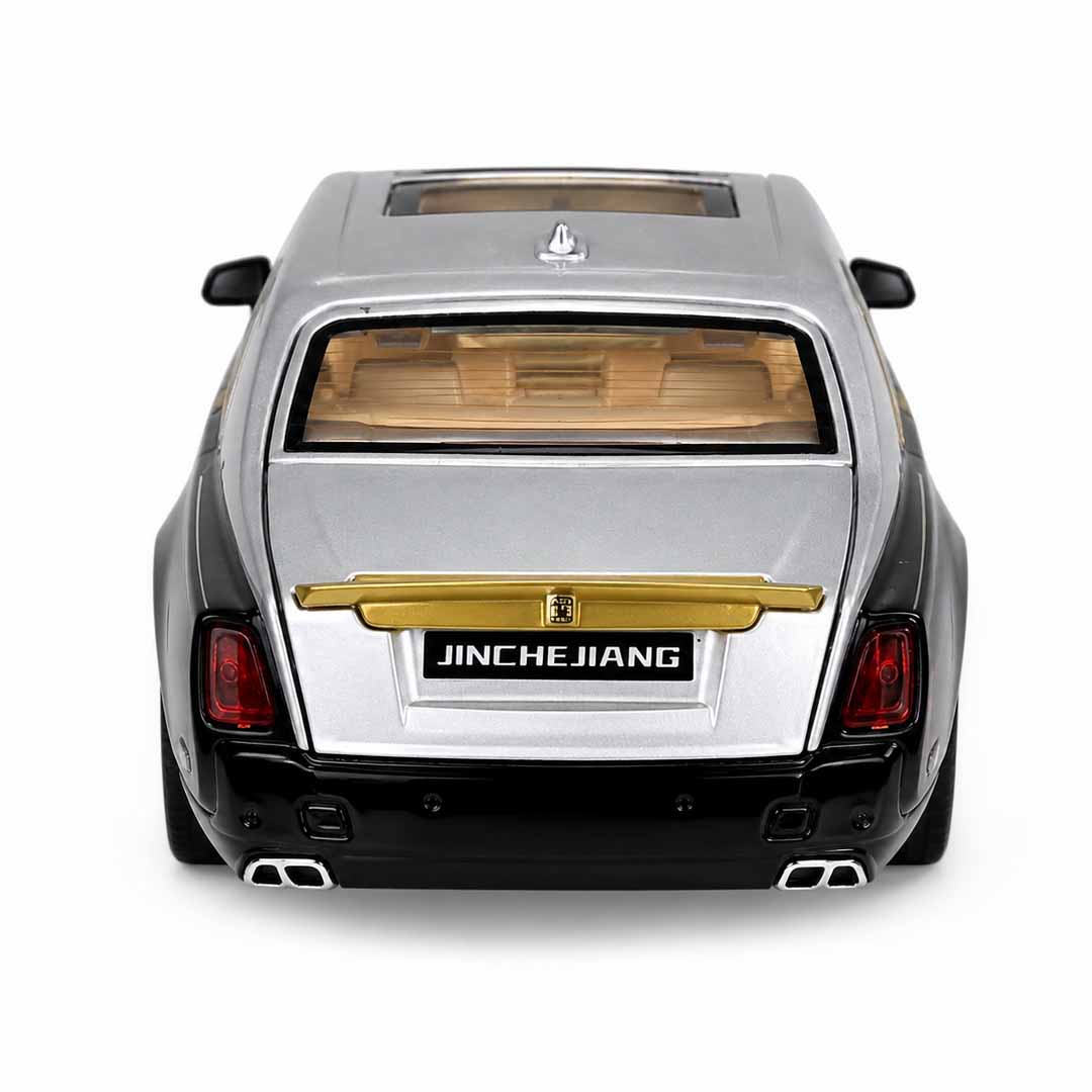 Joy Junction 1:24 Luxury Phantom Die-Cast Model Car | Black & Silver Collector Edition with Opening Doors, Hood & Trunk