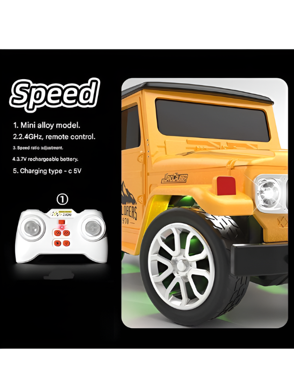 Mini 1:64 Scale RC Off-Road Toy Car