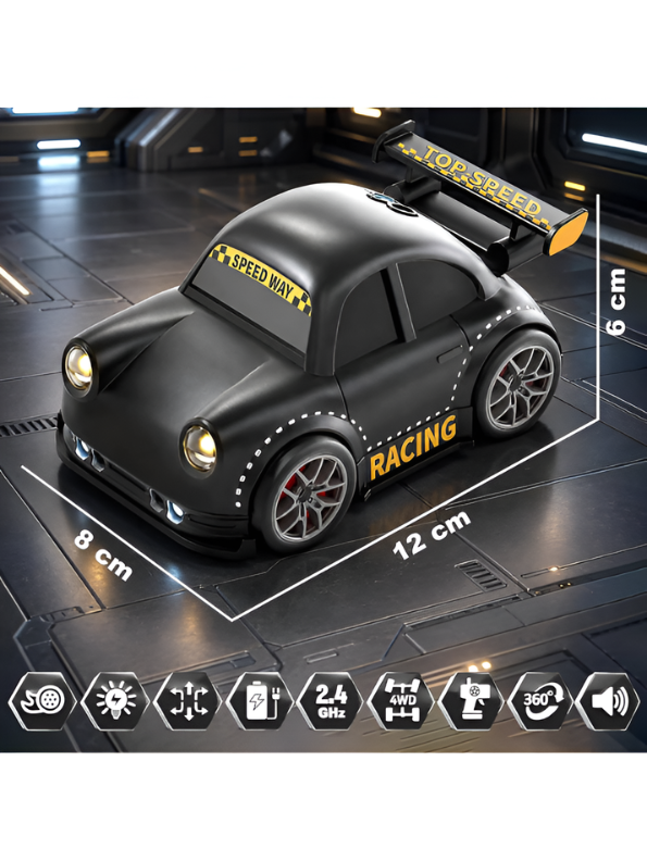 Mini RC Drift Racing Car with LED Headlights with Drifting Action