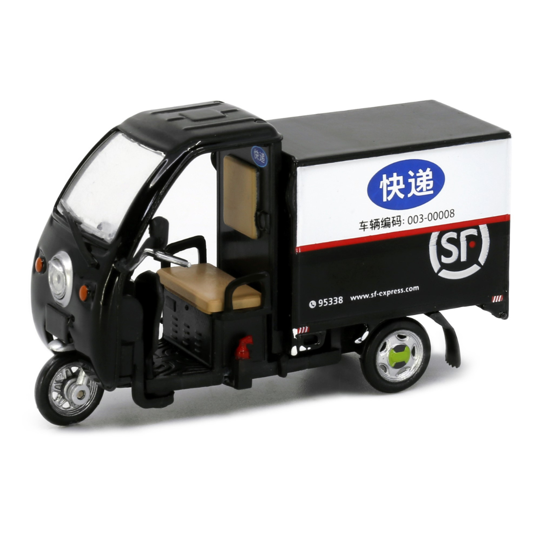 Tiny City 1:43 CN SF Express Delivery Tricycle Die-Cast Model Vehicle | Three-Wheeler Cargo Transport Collectible