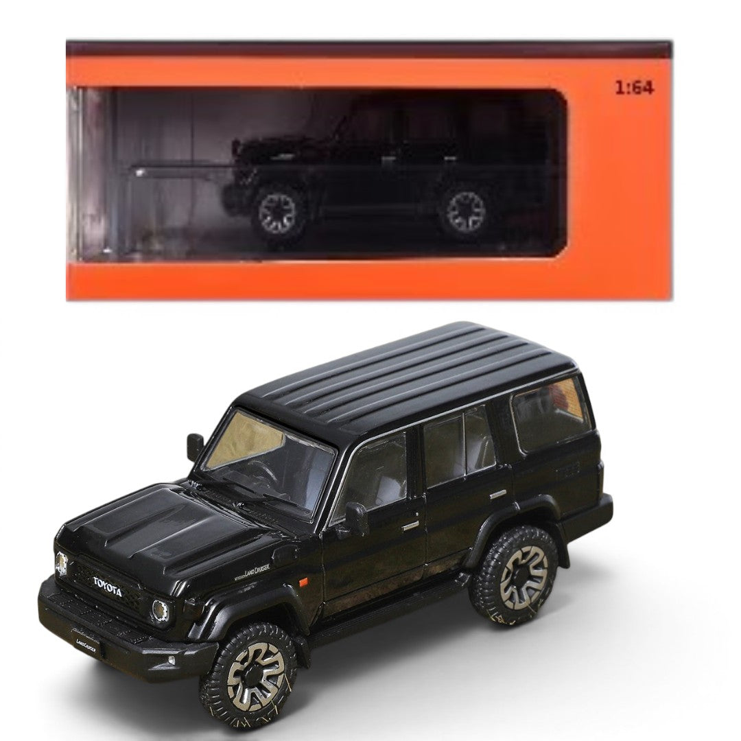 GCD Toyota Land Cruiser (J76) RHD Black 1:64 Diecast Model Car KS-081-455 | Premium Full Metal Collectible SUV