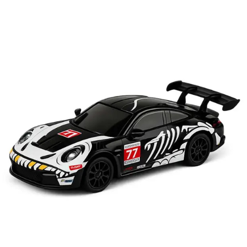 HStar D43-01Q16 Porsche 911 Black Dinosaur Livery Edition 1:43 Scale 4WD RC Drift Car | 2.4GHz Full Proportional Control, Gyro Stabilization & LED Lights