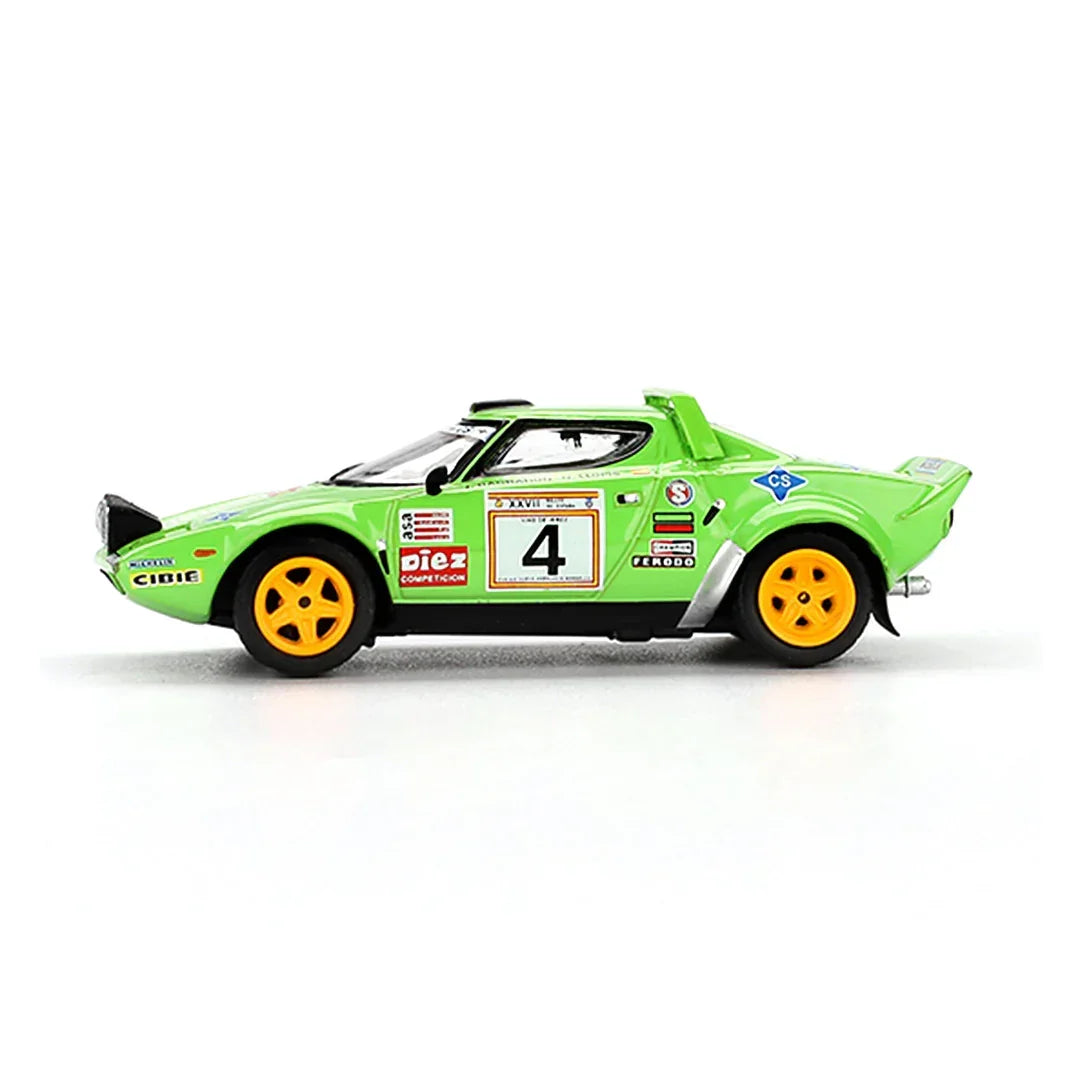 MINI GT 1:64 4-Car Die-Cast Model Set – Porsche 911 GT3 R Skeleton Rexy, Mazda AZ-1 LB40 PILOT, Lancia Stratos HF #4 & Honda Civic Type R HRC Pace Car