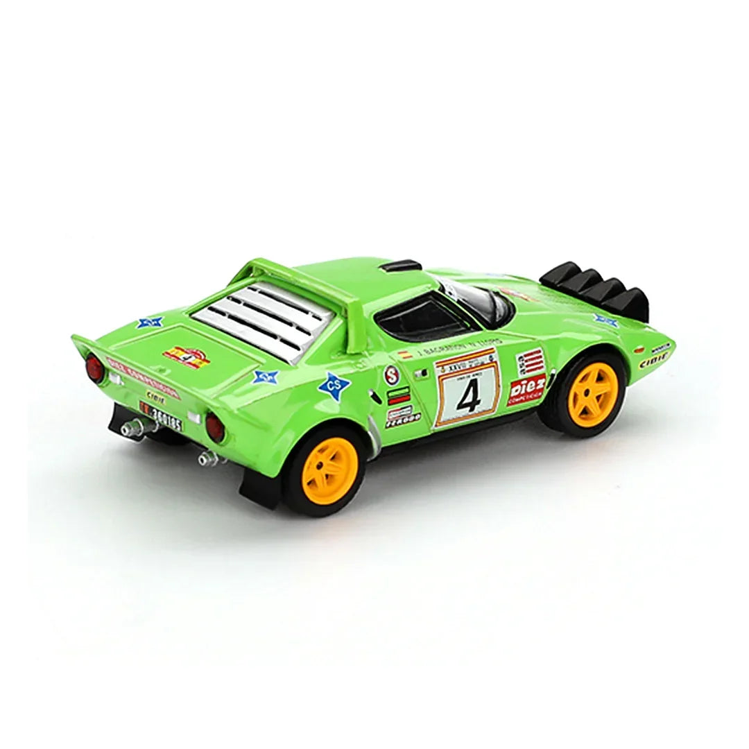 MINI GT 1:64 4-Car Die-Cast Model Set – Porsche 911 GT3 R Skeleton Rexy, Mazda AZ-1 LB40 PILOT, Lancia Stratos HF #4 & Honda Civic Type R HRC Pace Car