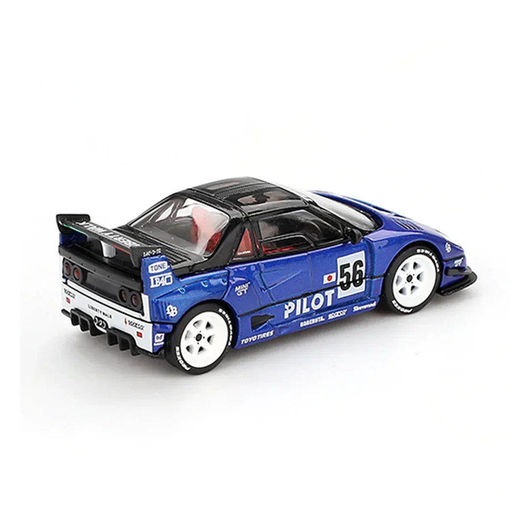 MINI GT 1:64 4-Car Die-Cast Model Set – Porsche 911 GT3 R Skeleton Rexy, Mazda AZ-1 LB40 PILOT, Lancia Stratos HF #4 & Honda Civic Type R HRC Pace Car