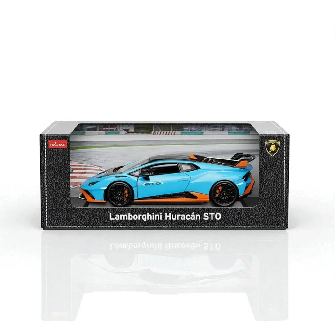 Rastar 1:18 Lamborghini Huracán STO Diecast Model Car – Blue (63800)