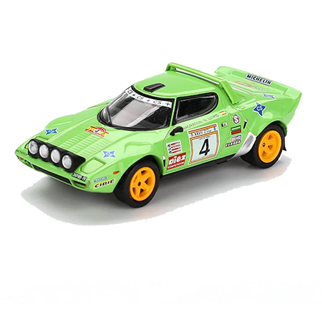 MINI GT 1:64 4-Car Die-Cast Model Set – Porsche 911 GT3 R Skeleton Rexy, Mazda AZ-1 LB40 PILOT, Lancia Stratos HF #4 & Honda Civic Type R HRC Pace Car