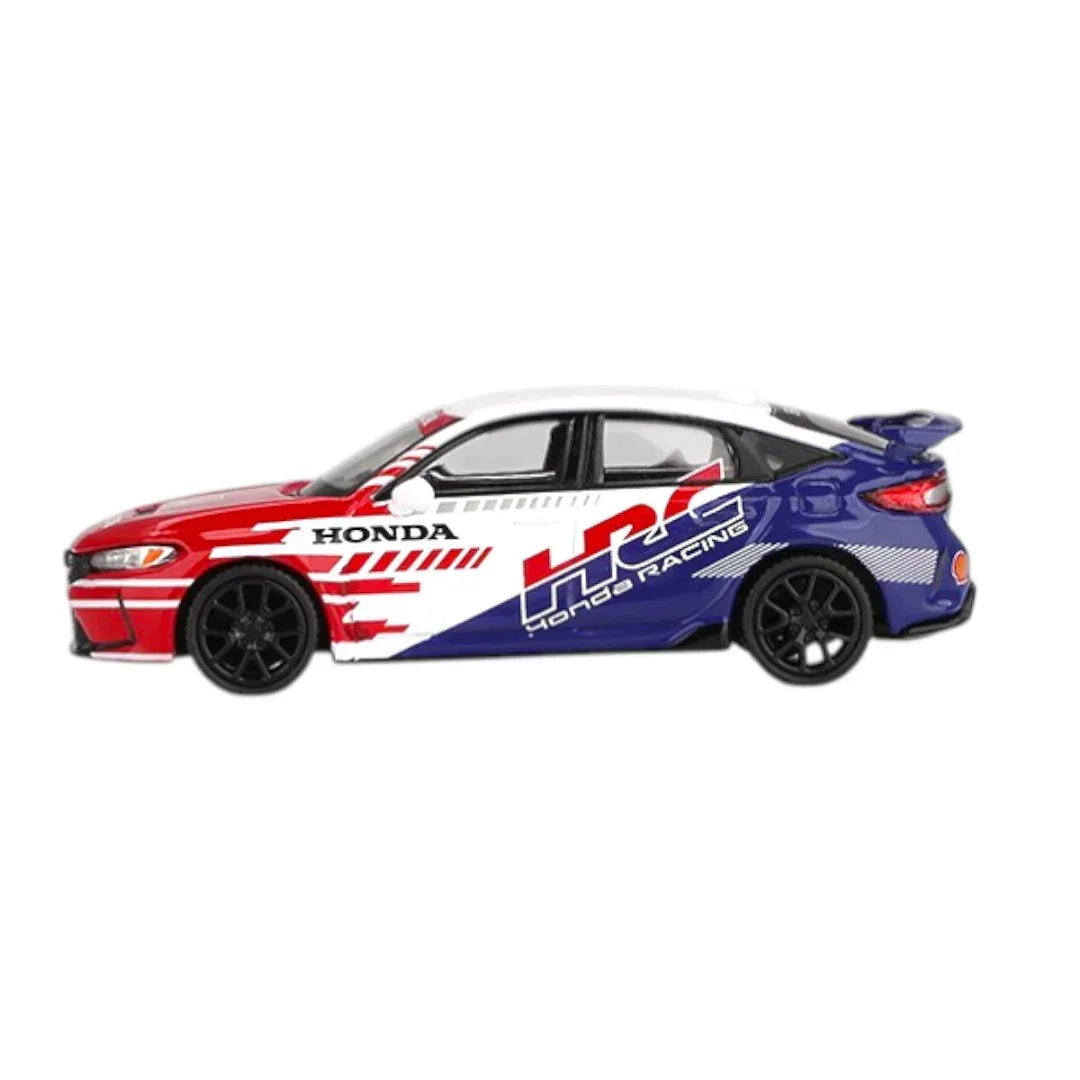MINI GT 1:64 4-Car Die-Cast Model Set – Porsche 911 GT3 R Skeleton Rexy, Mazda AZ-1 LB40 PILOT, Lancia Stratos HF #4 & Honda Civic Type R HRC Pace Car