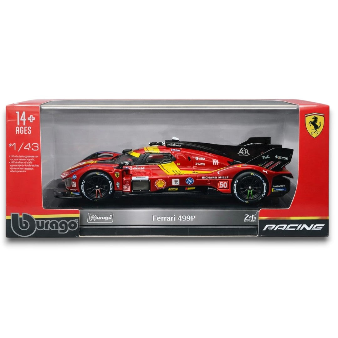 Bburago 1:43 Ferrari 499P Hypercar Racing Die-Cast Model | Le Mans Racing Collectible
