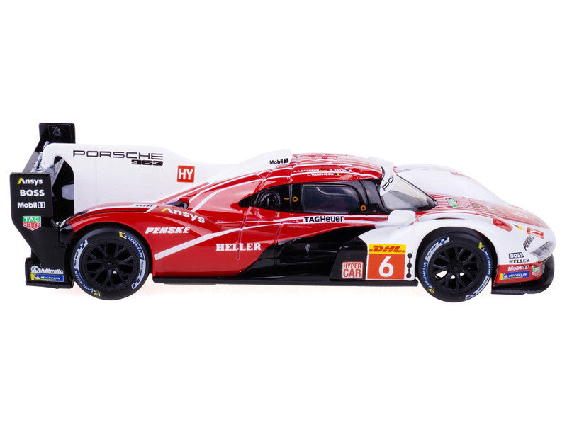 Bburago 1:24 Porsche 963 No. 6 2024 Racing Car Die-Cast Model | 4.6L Turbo V8 Motorsport Replica