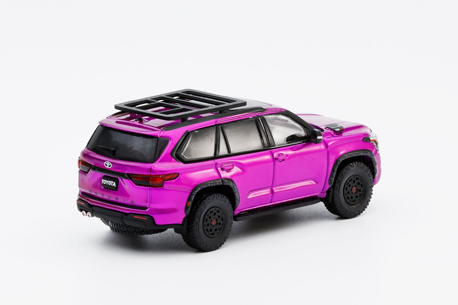 GCD Toyota Sequoia TRD Pro 1:64 Scale Diecast Model Car with Roof Rack | Silver Metallic & Purple Colour Variants