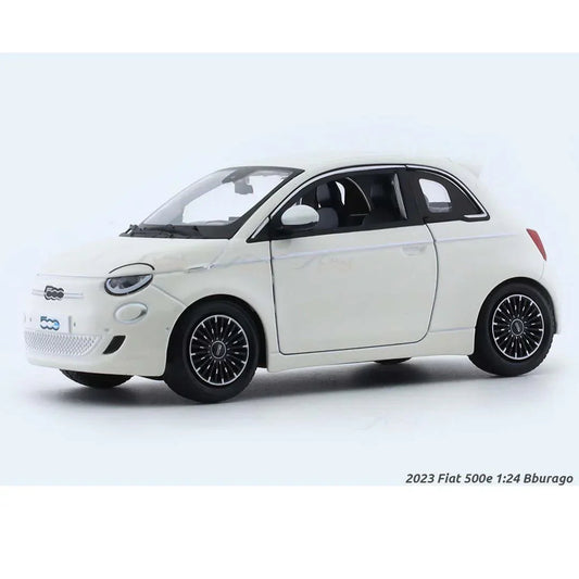 2023 Fiat 500e White 1:24 Scale Diecast Model Car by Bburago – Official Licensed Collectible