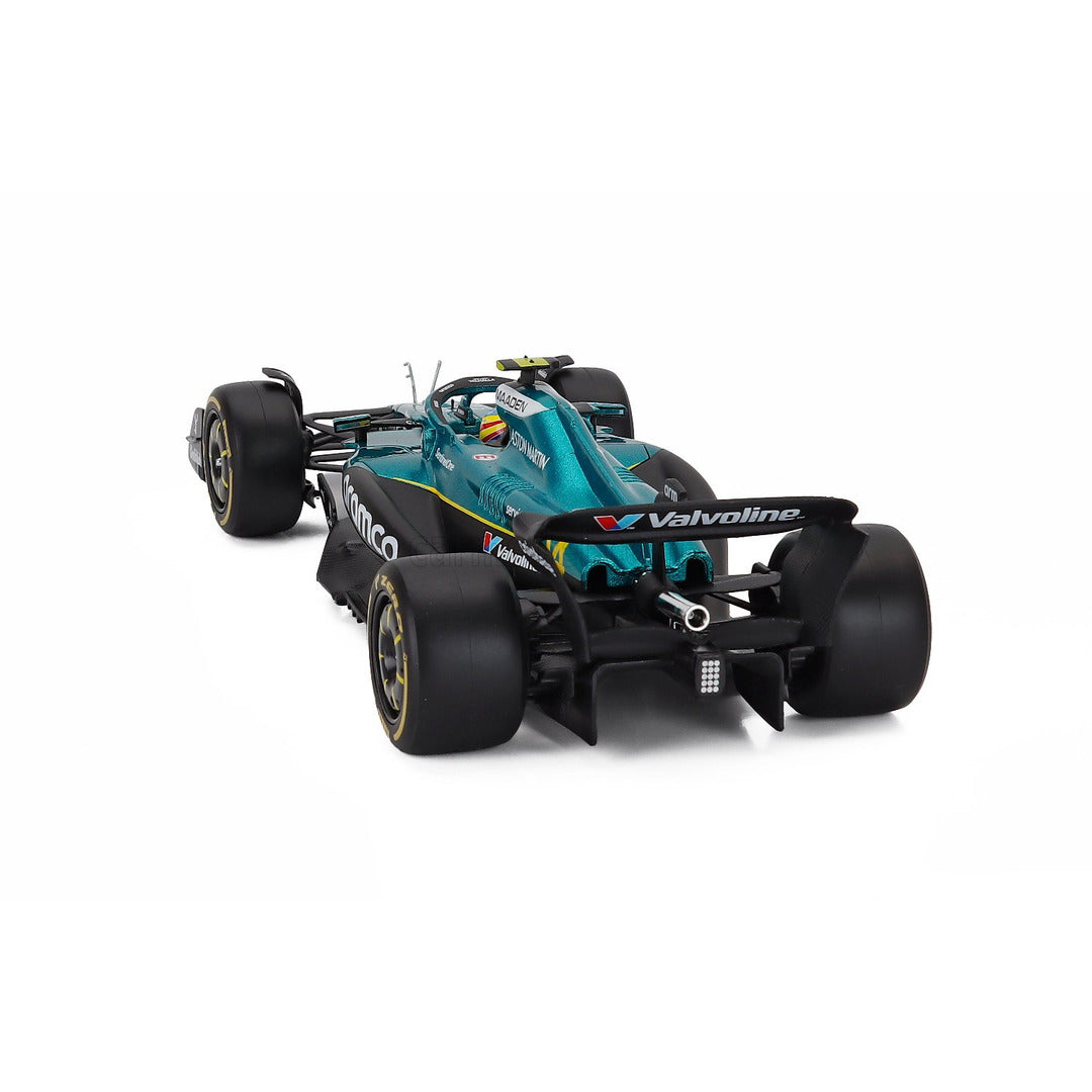 Bburago 1:24 Aston Martin Aramco Cognizant F1 Team AMR25 No.14 Fernando Alonso (2025 Season) Die-Cast Model Car with Driver Figure & Showcase