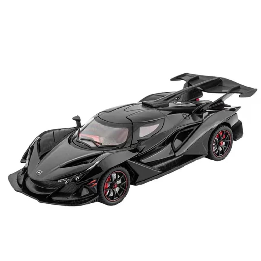 Joy Junction Apollo IE Smoke 1:24 Scale Die-Cast Hypercar Model with Sound & Light – Pull Back Metal Sports Car Toy for Collectors