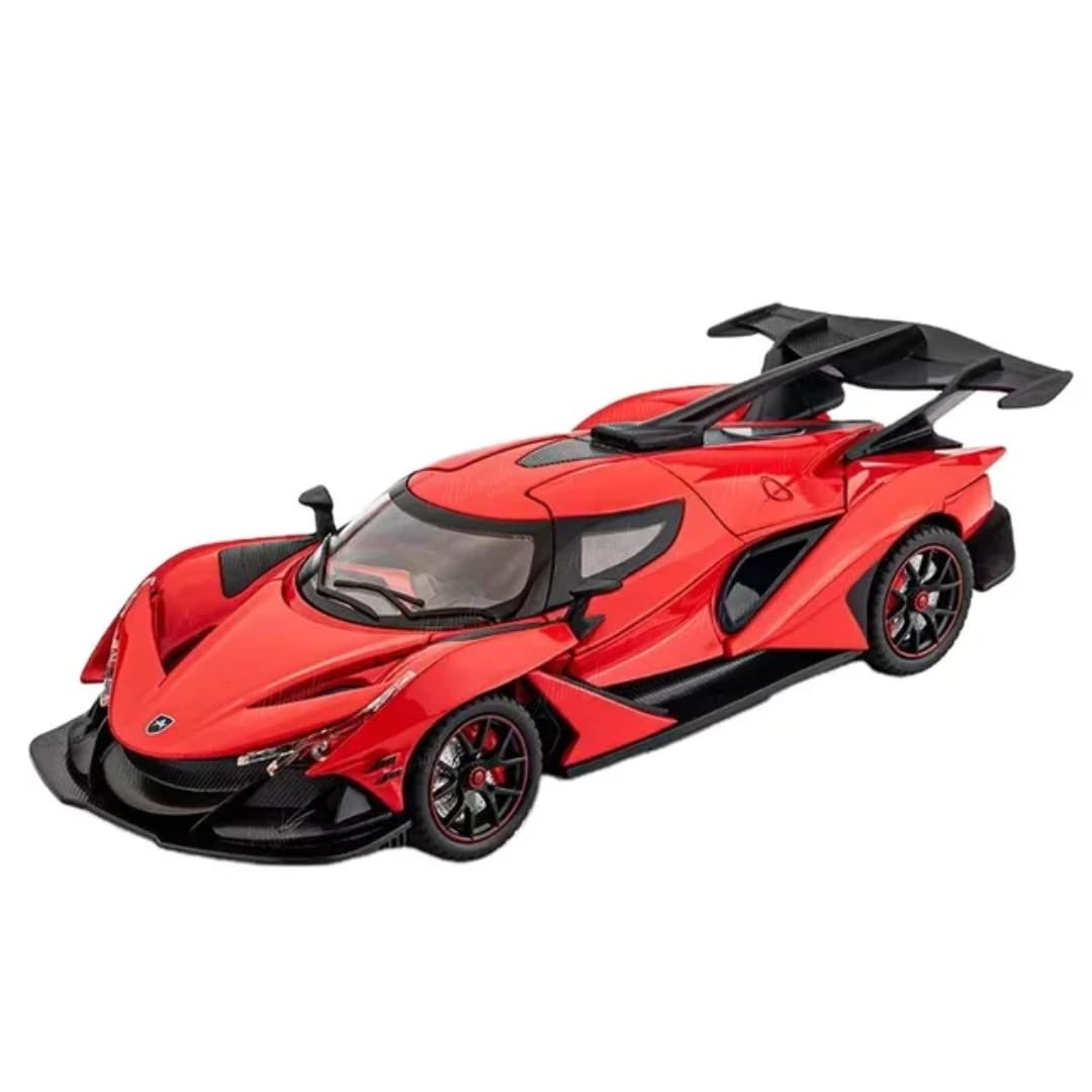 Joy Junction Apollo IE Smoke 1:24 Scale Die-Cast Hypercar Model with Sound & Light – Pull Back Metal Sports Car Toy for Collectors