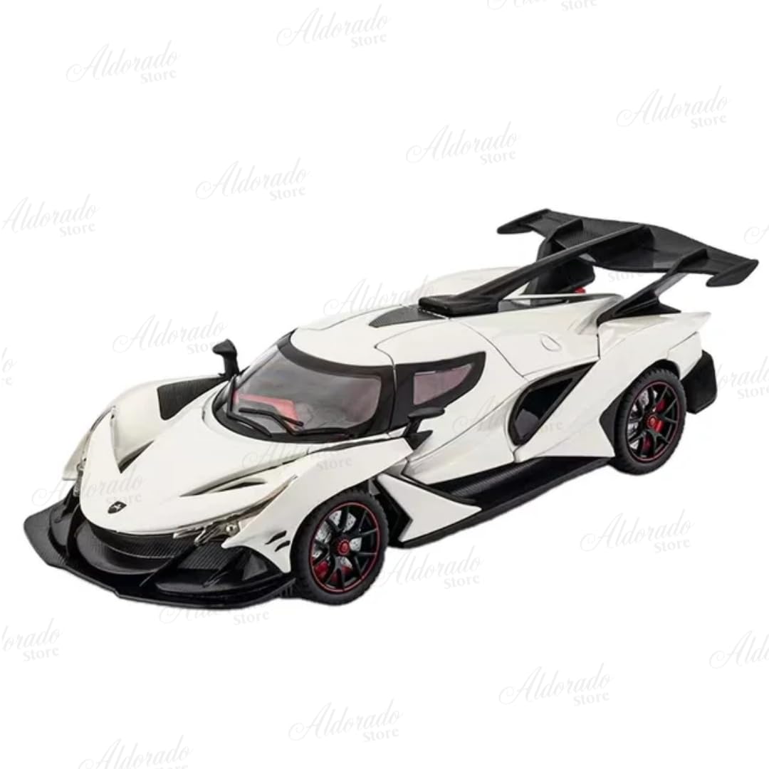 Joy Junction Apollo IE Smoke 1:24 Scale Die-Cast Hypercar Model with Sound & Light – Pull Back Metal Sports Car Toy for Collectors