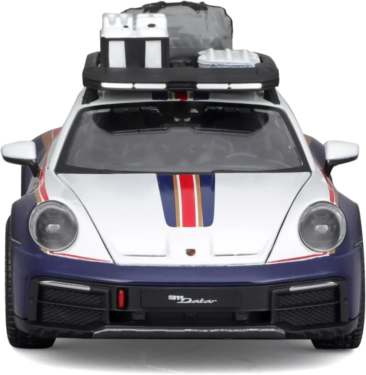 Bburago - 1/24 Scale Model Compatible with Porsche 911 992N # 953 Dakar Rally Racing Car Model 2023 (Blue)
