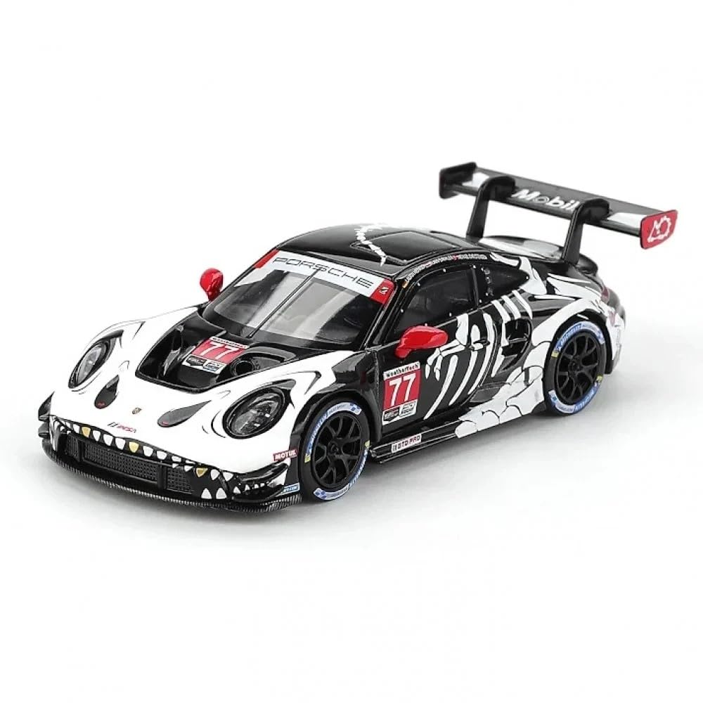 MINI GT 1:64 4-Car Die-Cast Model Set – Porsche 911 GT3 R Skeleton Rexy, Mazda AZ-1 LB40 PILOT, Lancia Stratos HF #4 & Honda Civic Type R HRC Pace Car