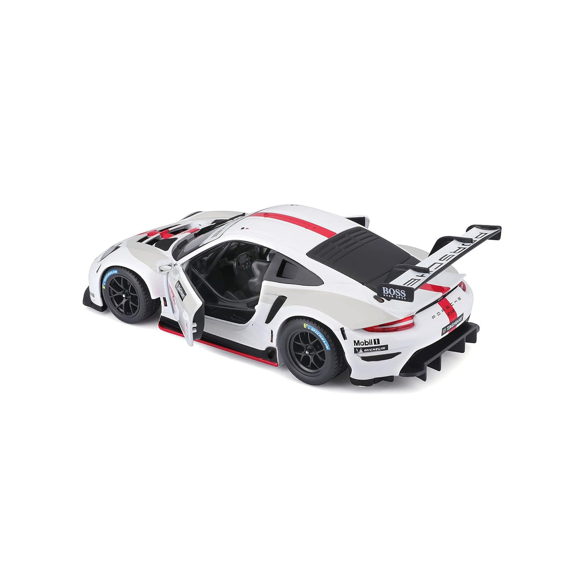 Bburago Porsche 911 RSR #911 1:24 Die-Cast Model Car | White Racing Edition | Premium Collectible