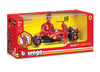 Bburago 1:24 Scuderia Ferrari SF-24 Formula 1 Race Car with Charles Leclerc Driver Figure (2024) Diecast Model | Official Ferrari Licensed Collectible