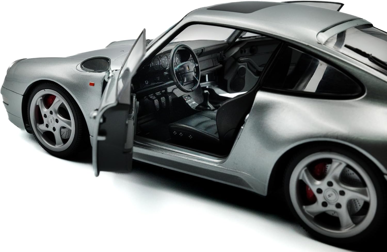 Solido 1:18 Porsche 911 (993) 4S Die-Cast Model Car – Silver Collector Scale Classic Sports Car
