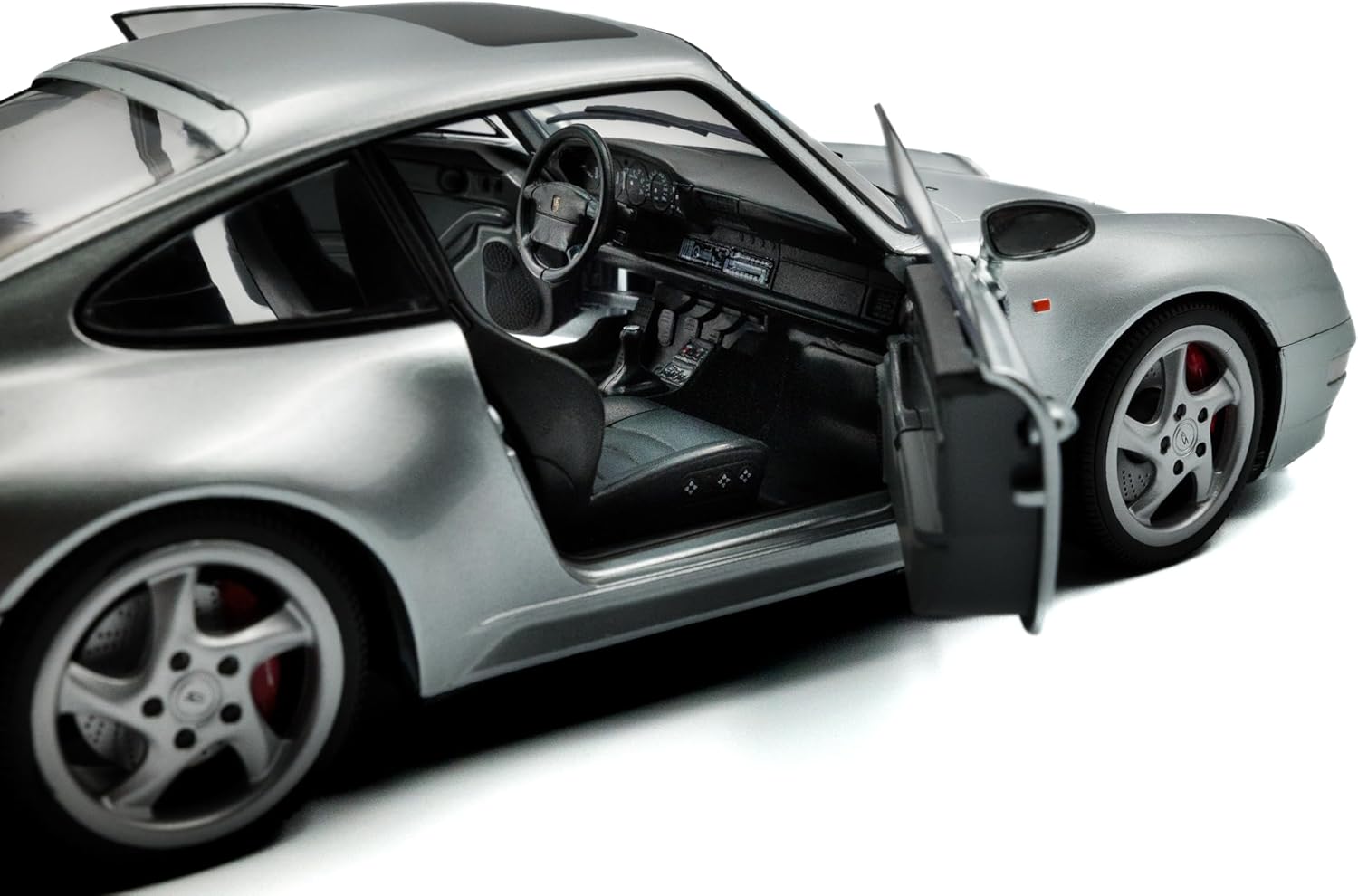 Solido 1:18 Porsche 911 (993) 4S Die-Cast Model Car – Silver Collector Scale Classic Sports Car