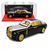Joy Junction 1:24 Luxury Phantom Die-Cast Model Car | Black & Silver Collector Edition with Opening Doors, Hood & Trunk