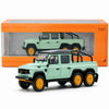 GCD Defender 6x6 Off-Road Expedition Pickup Diecast Car 1:64 Scale – Rugged Adventure Truck Collector Model with Display Box