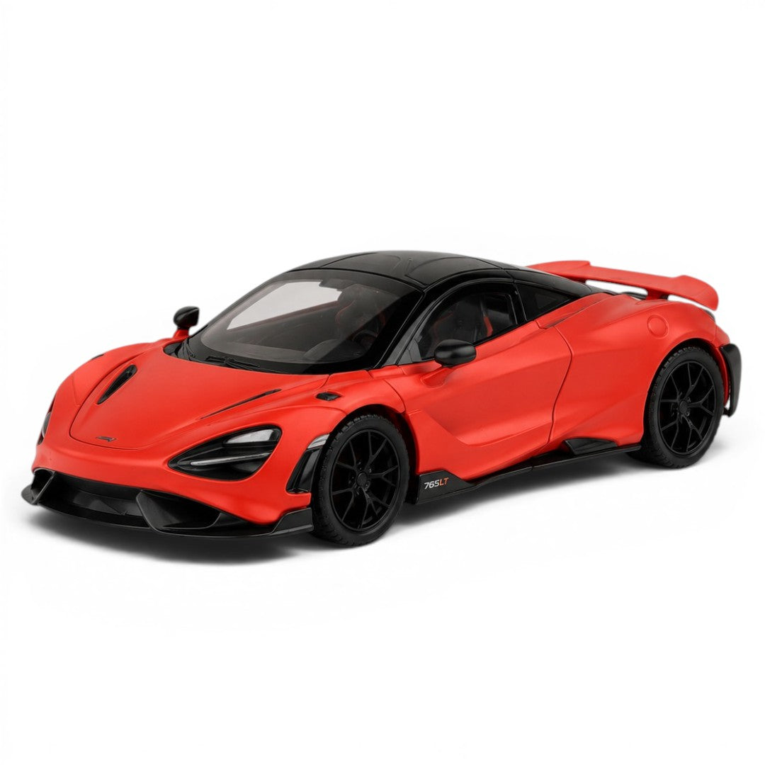 MSZ 1:24 McLaren 765LT Red Die-Cast Model Car with Lights & Openable Parts