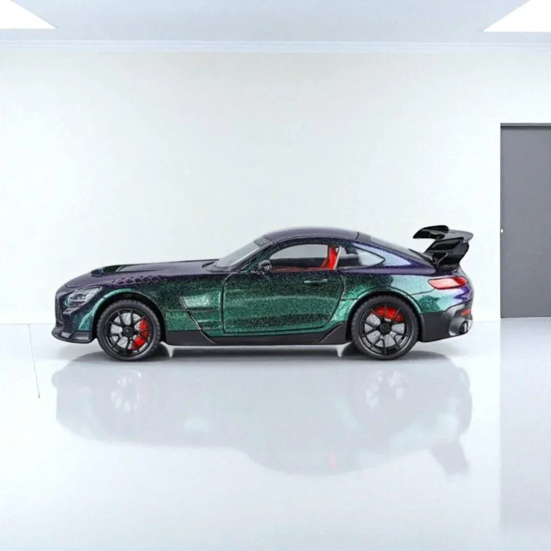 Joy Junction 1:24 Mercedes AMG Die-Cast Car Model – Chameleon Metallic Finish | Openable Doors, Pull-Back Action, Lights & Sound (JJ271)
