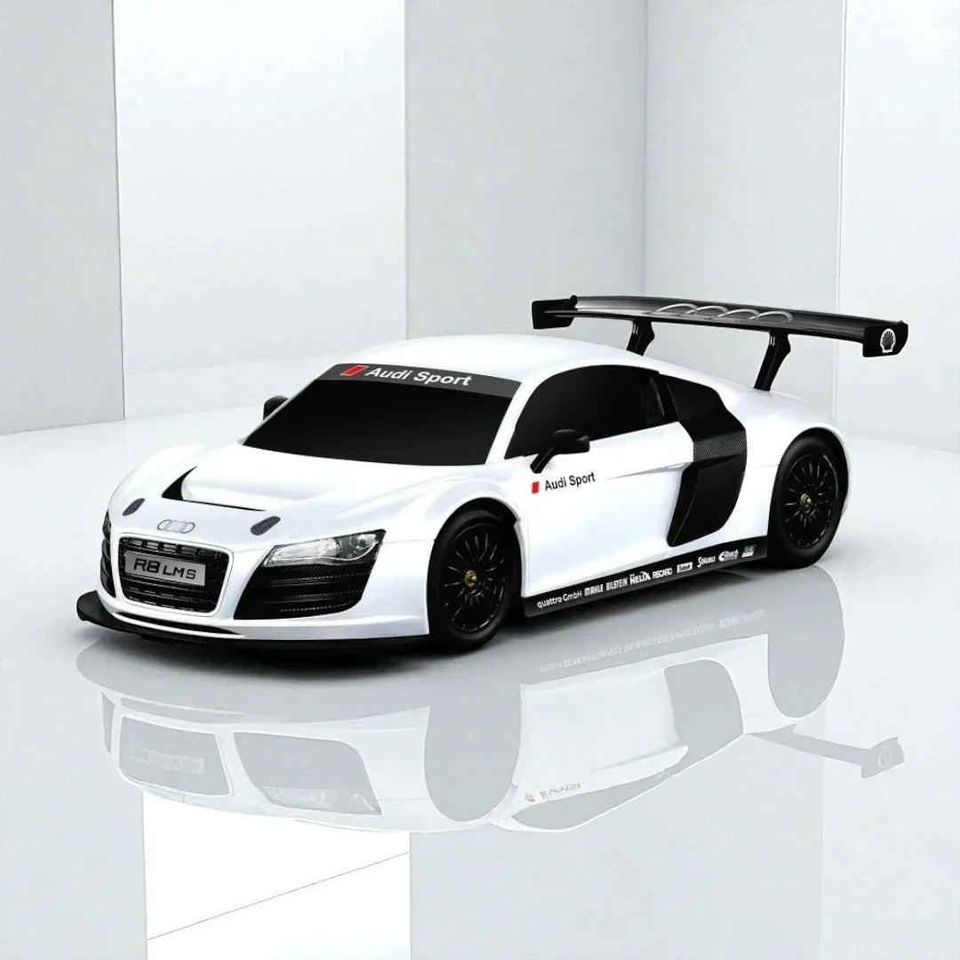 Rastar 1:24 Audi R8 LMS Die-Cast Model – White | Openable Doors (56100)