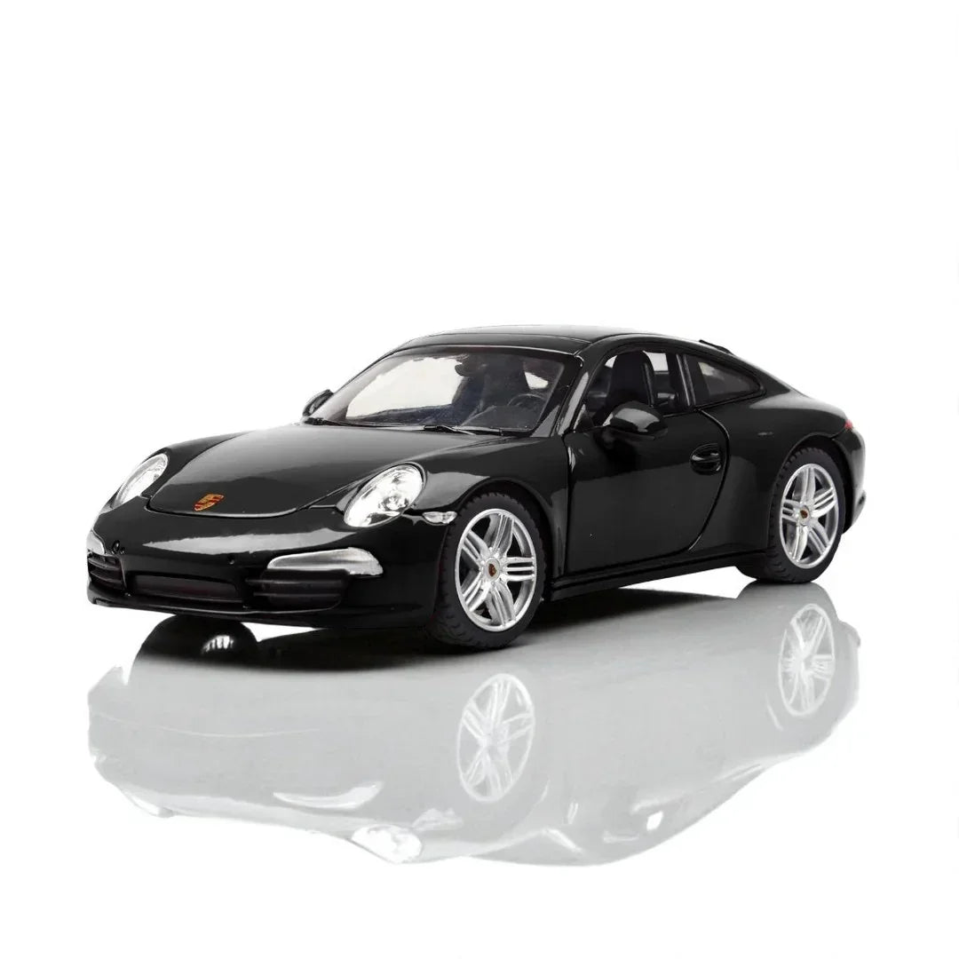 Rastar 1:24 Porsche 911 Carrera S Diecast Model – Black | Openable Doors, Premium Collectible Car (56200)