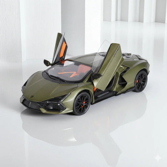 JOY JUNCTION 1:24 Lamborghini Diecast Car Model -Olive Green with openable door, pull back action  light and  sound  (JJ263)