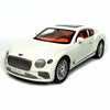 Joy Junction 1:24 Bentley Cont Smoke Scale Die-Cast Luxury Coupe Model with Sound & Light – Pull Back Metal Car Toy (White)