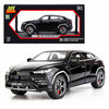 Joy Junction 1:24 Lamborghini Bison URUS Smoke Scale Die-Cast SUV Model with Sound & Light – Pull Back Metal Sports SUV Toy (Black)