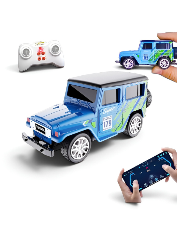 Mini 1:64 Scale RC Off-Road Land Cruiser Toy Car in 2 color